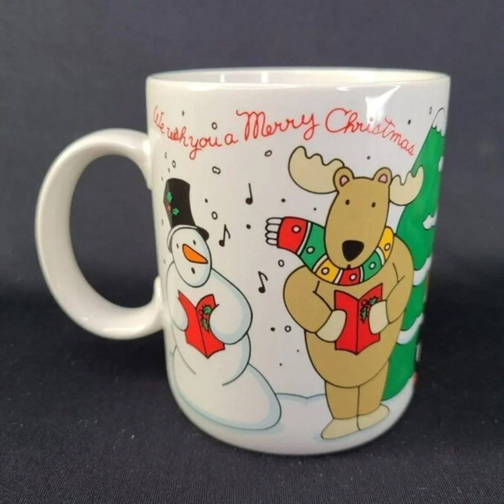 Cheer Mug With Polar Bear Plush Christmas Tree Ornament Avon Gift Collection‎
